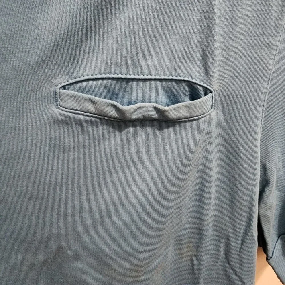 Banana Republic Short Sleeve Polo Shirt Men's‎ Size Medium 100% Pima Cotton Blue